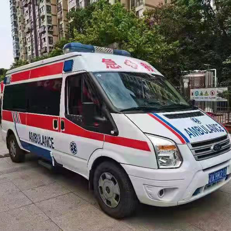 望江长途救护车护送病人返乡